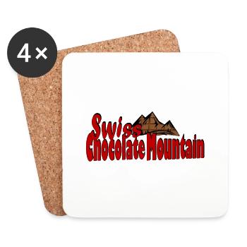 Schweizer Schokoladenberg - Untersetzer (4er-Set) - Weiß - Vorne