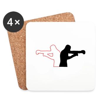 Boxing - Coasters (set of 4) - white - Front
