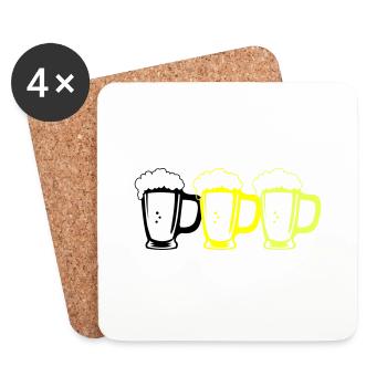 Beer glasses - Coasters (set of 4) - white - Front