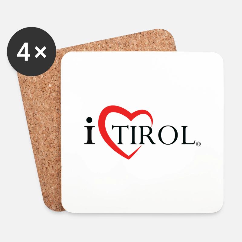 i love Tirol - Untersetzer (4er-Set) - Weiß