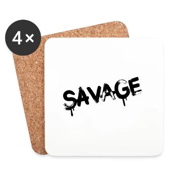 Savage! - Untersetzer (4er-Set) - Weiß - Vorne