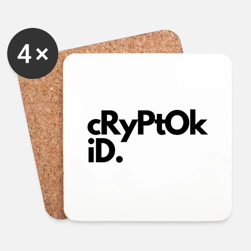Cryptokid - Untersetzer (4er-Set) - Weiß