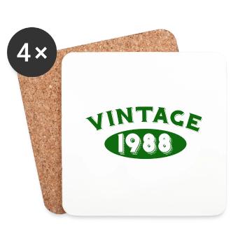 35. Geburtstag Vintage Geschenk Geschenkidee - Untersetzer (4er-Set) - Weiß - Vorne