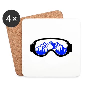Lunettes de ski - Dessous de verre (lot de 4) - blanc - Devant