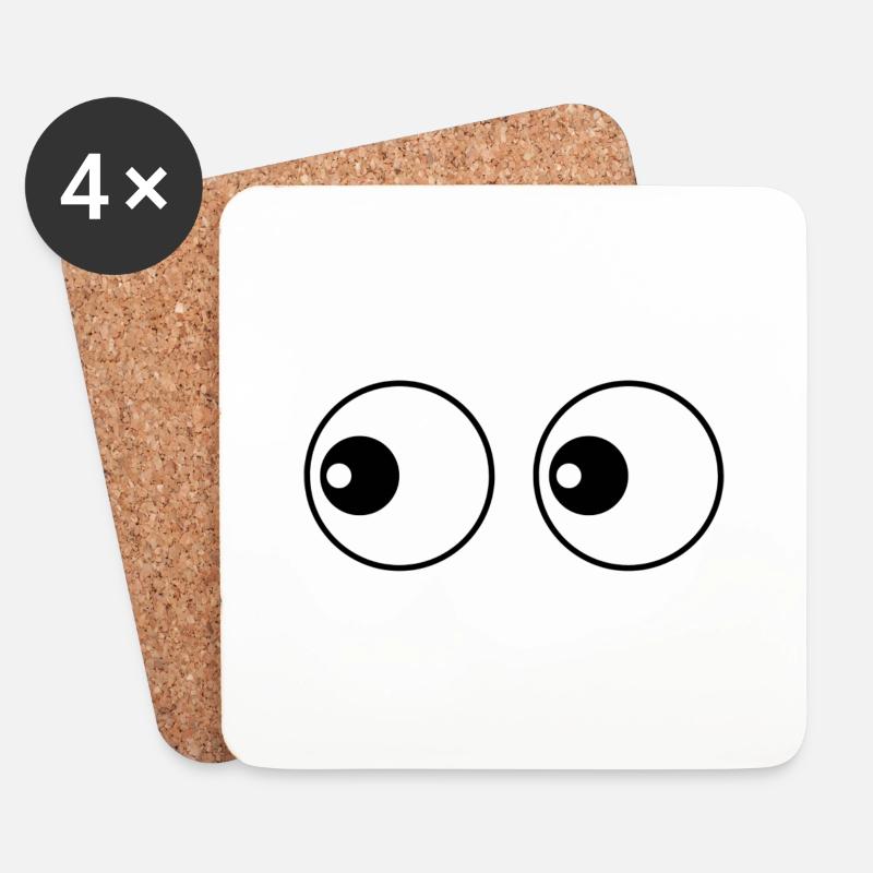 Augen - Untersetzer (4er-Set) - Weiß