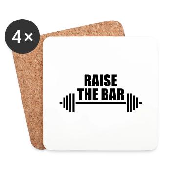 Raise the bar quote gym - Coasters (set of 4) - white - Front