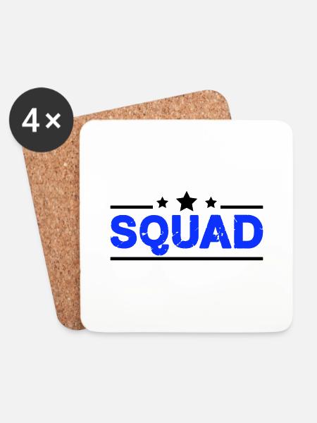 squad - Untersetzer (4er-Set) - Weiß