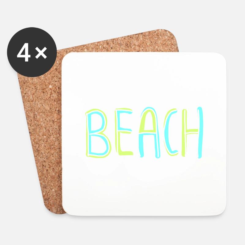 Beach 13 - Untersetzer (4er-Set) - Weiß