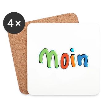 moin 18 2 - Untersetzer (4er-Set) - Weiß - Vorne