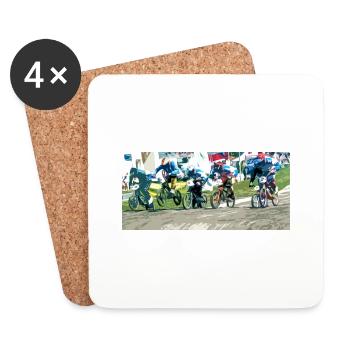bmx race - Dessous de verre (lot de 4) - blanc - Devant