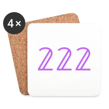 Angel Numbers |222|. - Coasters (set of 4) - white - Front