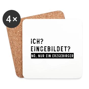 Eingebildet Erzgebirge - Untersetzer (4er-Set) - Weiß - Vorne
