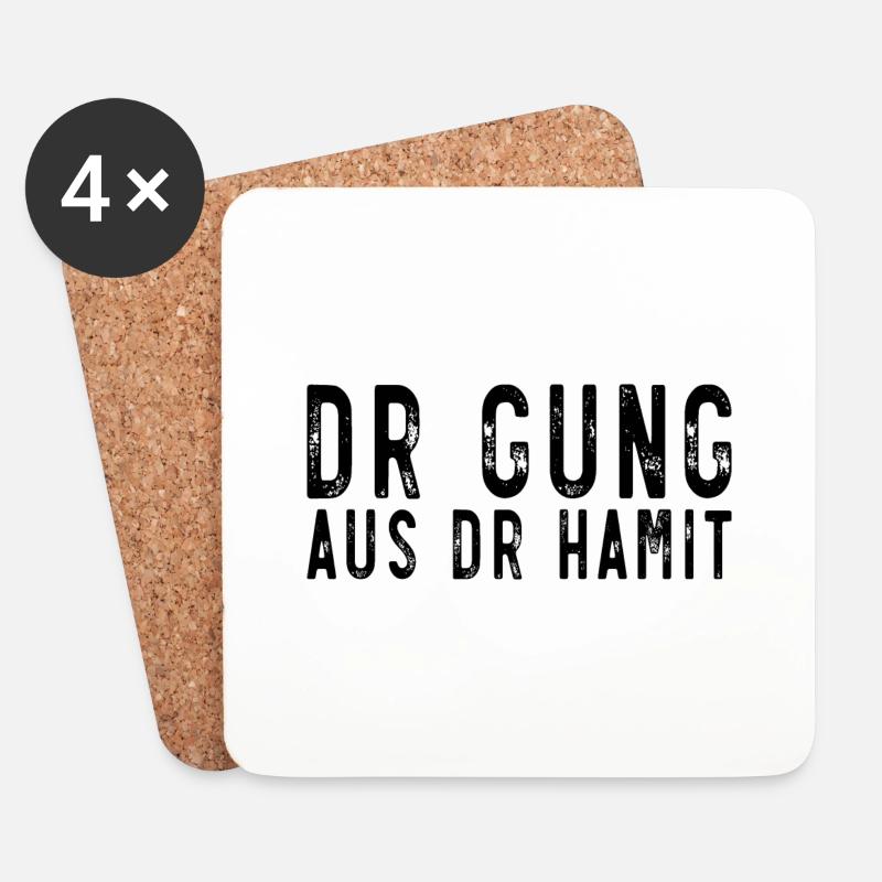 Dr Gung Erzgebirge - Untersetzer (4er-Set) - Weiß