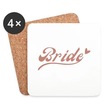 Braut - Mariée - Untersetzer (4er-Set) - Weiß - Vorne
