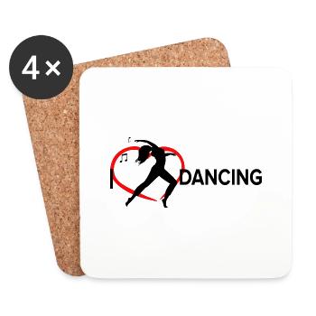 Dancing Dance Music - Coasters (set of 4) - white - Front