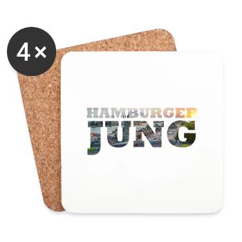 HamburgerJung - Untersetzer (4er-Set) - Weiß - Vorne