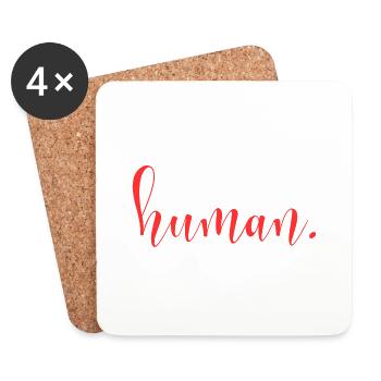 Human - Coasters (set of 4) - white - Front