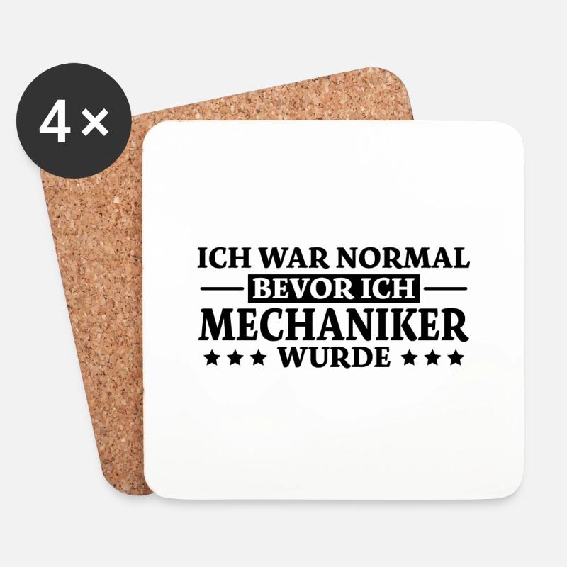 Mechaniker Spruch Lustiges Mechaniker Geschenk - Untersetzer (4er-Set) - Weiß