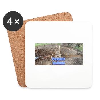 PROJEKT BRÜCKE - Untersetzer (4er-Set) - Weiß - Vorne