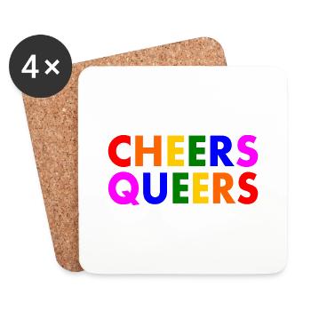 Cheers queers - Coasters (set of 4) - white - Front