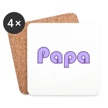 ALLES GUTE ZUM GEBURTSTAG, PAPA. PAPA. VATERTAG. VATER - Untersetzer (4er-Set) - Weiß - Vorne