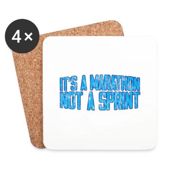 It's A Marathon Not A Sprint 3 - Coasters (set of 4) - white - Front