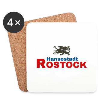 HanseStadt Rostock - Untersetzer (4er-Set) - Weiß - Vorne