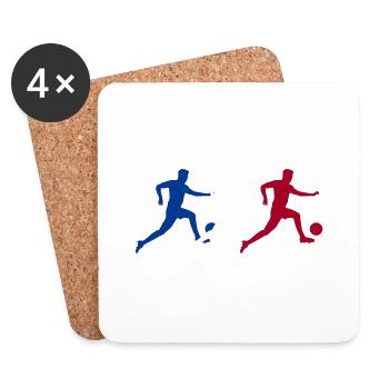 Joueurs de football France - Dessous de verre (lot de 4) - blanc - Devant