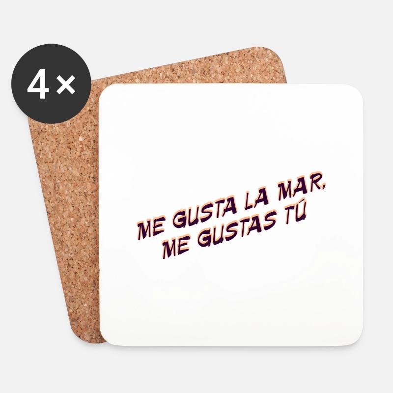 ME Gustas TÚ Meer - Untersetzer (4er-Set) - Weiß