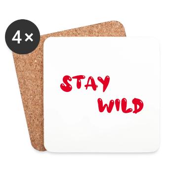 stay wild - Untersetzer (4er-Set) - Weiß - Vorne