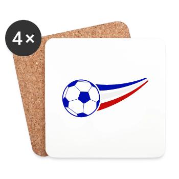 france soccer - Untersetzer (4er-Set) - Weiß - Vorne