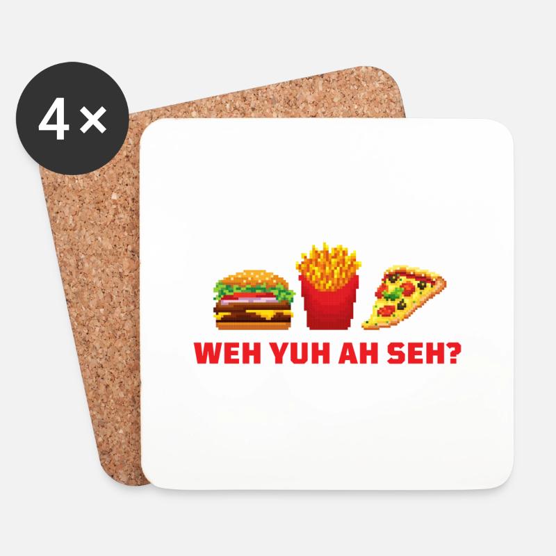 Wehyuh - Untersetzer (4er-Set) - Weiß