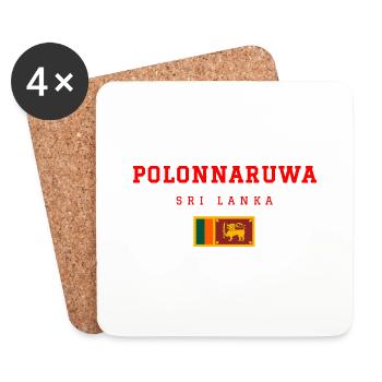 Polonnaruwa, Sri Lanka - Coasters (set of 4) - white - Front