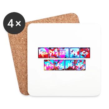 Science Science Scientist Physics Lab DNA - Coasters (set of 4) - white - Front