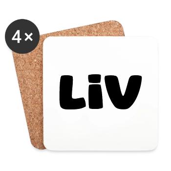 Name - Liv - Coasters (set of 4) - white - Front