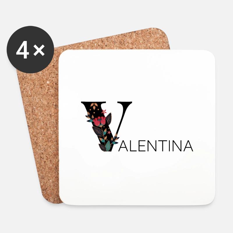 Valentina - Untersetzer (4er-Set) - Weiß