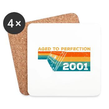 Vintage 2001 - 2001 Retro Birthday Gift - Coasters (set of 4) - white - Front