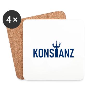 Konstanz - Imperia - Bodensee - Baden-Württemberg - Untersetzer (4er-Set) - Weiß - Vorne