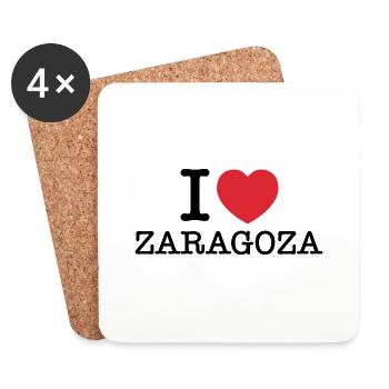 J’aime Saragosse | Saragosse | I Heart Saragosse - Dessous de verre (lot de 4) - blanc - Devant