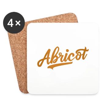 Abricot - Dessous de verre (lot de 4) - blanc - Devant