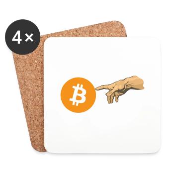 Crypto Creation Hand 1 - Coasters (set of 4) - white - Front