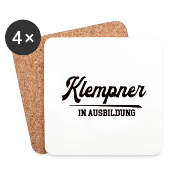 Klempner in Ausbildung Klempnerausbildung Lehrling - Untersetzer (4er-Set) - Weiß - Vorne