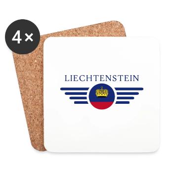 Liechtenstein Style T-Shirt - Coasters (set of 4) - white - Front