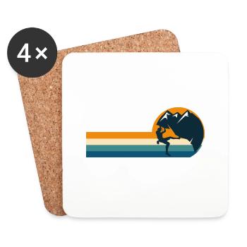 Climbing Wall Climbing Sport Climbing - Coasters (set of 4) - white - Front