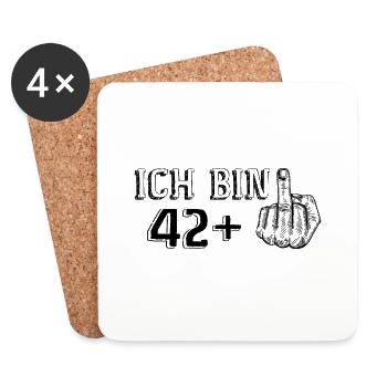 Funny Birthday Gift I'm 42 More 1 - Coasters (set of 4) - white - Front