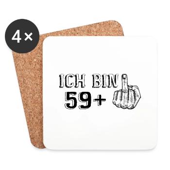 Funny Birthday Gift I'm 59 More 1 - Coasters (set of 4) - white - Front