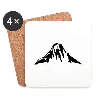 Mountains Mountains - Coasters (set of 4) - white - Front