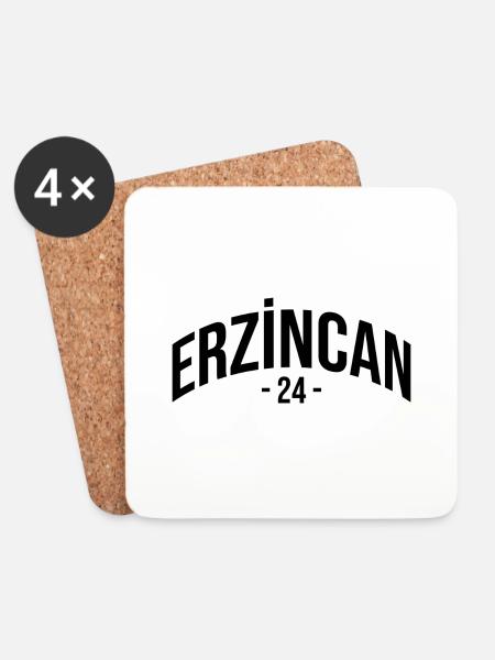 Erzincan 24 Türkei Turkiye Geschenk Urlaub TR Türk - Untersetzer (4er-Set) - Weiß