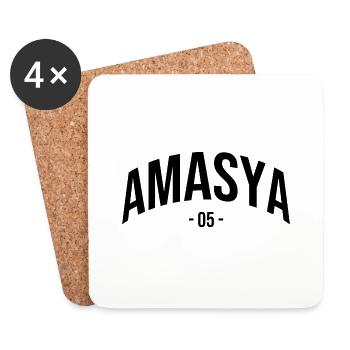 Amasya 05 Turquie Türkiye Cadeau Vacances Türk TR - Dessous de verre (lot de 4) - blanc - Devant
