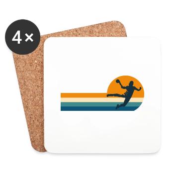 Handball handball handball player - Coasters (set of 4) - white - Front